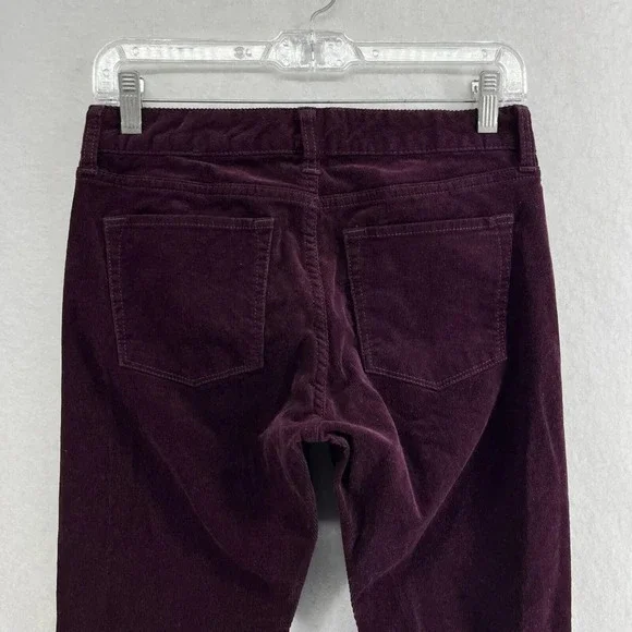 Banana Republic Corduroy Jeans Womens Sz 26P Purple Skinny Fit Low-Rise Stretch - Picture 8 of 12